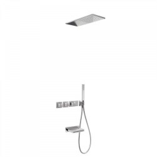 Kit thermostatique baignoire encastré BLOCK SYSTEM avec fermeture et réglage du débit (3 voies) – TRES…