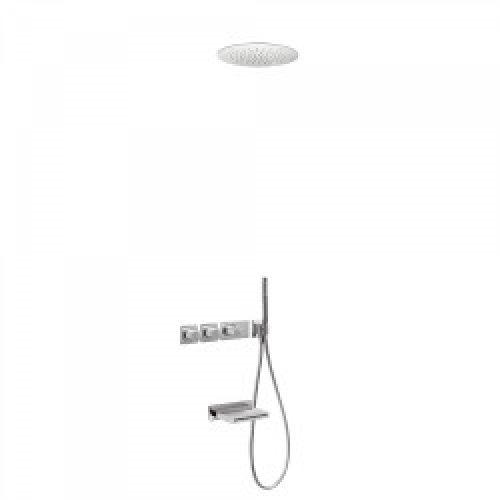 Kit thermostatique baignoire encastré BLOCK SYSTEM avec fermeture et réglage du débit (3 voies) – TRES…