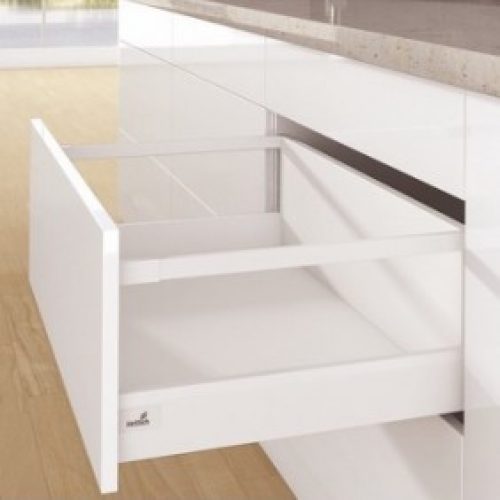 Kit tiroir tringles ArciTech-profil H94mm-dos H250 mm-blanc