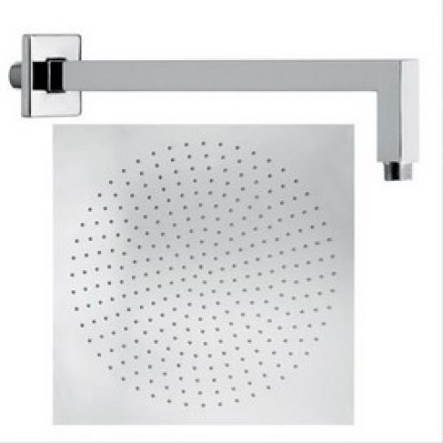 Kit tête de douche mural à encastrer carrée L=350mm 220x220mm