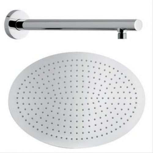 Kit tête de douche mural à encastrer ovale L=350mm 360x230mm