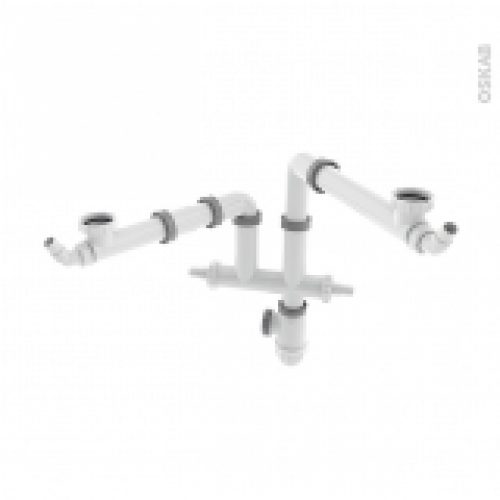 Kit Vidage Universel Pour Evier Connectic 2 Bacs