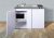 Kitchenette Blanche avec Frigo, Micro-Ondes et Vitrocéramique MKM120