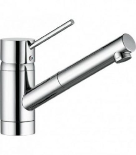 Kludi SCOPE – Chrome Mitigeur d&rsquo;évier DN 8, orientable bec extractible