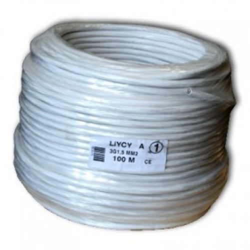 Cable blindé souple 3×1.5mm2 Blanc 100 m