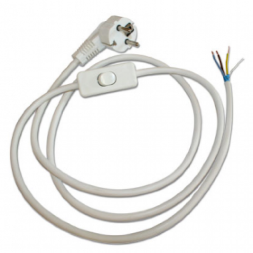 Cordon blindé avec interrupteur bipolaire