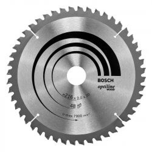 Lame Bosch 2608640432 Optiline Wood O 216 Mm 48 Dents Pour Scie A Onglet Et Radiale