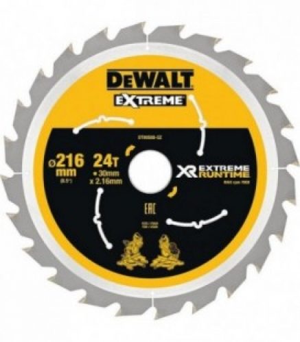 Lame de scie circulaire DeWalt, DT99568 XR Extreme Runtime 24Z 216/30 mm