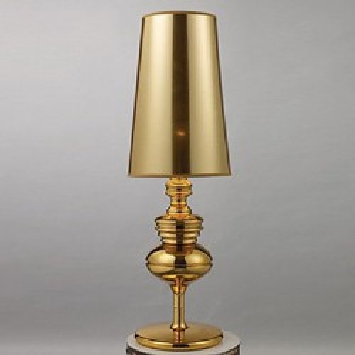 Lampe de table dorée