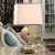 Lampe de table en cristal sous forme de coquillage