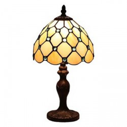 Lampe de table tiffany avec de petites perles