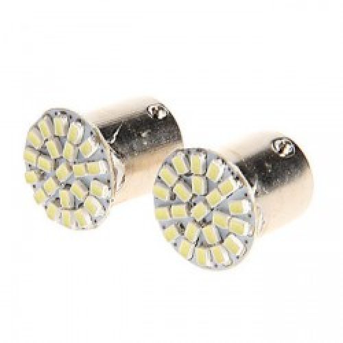 Lampe à Led 1156, Couleur lumière Blanc Naturel, Puissance 3W, 22 LED SMD, 2 pièces, Tension 12V