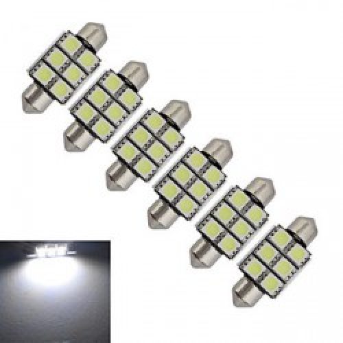 Lampe à Led Festoon, Couleur lumière Blanc Froid, 6 pièces, Puissance 1.5W, 6Led x5050smd, Lmuens 100-150lm, Tension DC 12 V