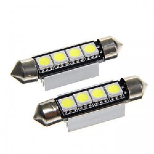 Lampe à Led Festoon, Couleur Lumière Blanc Froid, Puissance 0.5W, 4 LED x5050smd, Lumens 45lm, 2 pièces, Tension 12V