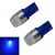 Lampe à Led à support T10, Couleiur lumière Bleu, 2 pièces, Puissance 1.5W, 1 LED Haute Puissance, Lumens 90lm, Tension DC 12 V