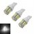 Lampe à Led à support T10, Couleur lumière Blanc Froid, 3 pièces, Puissance 3W, 10Led x7020smd, Lumens 210lm, Tension DC 12 V