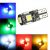 Lampe à Led à support T10, Couleur lumière Blanc Froid / Rouge / Bleu / Jaune / Vert, Puissance 2W, 2 pièces, 5 LED SMD 5050, Lumens 120lm, Tension DC 12 V