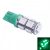 Lampe à Led à support T10, Couleur Lumière Vert, Puissance 2W, 9 LED SMD 5050, Lumens 200lm