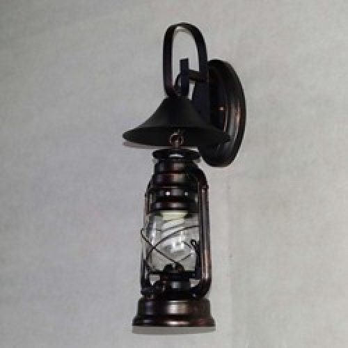 Lampe Rustique à support en Métal Noir