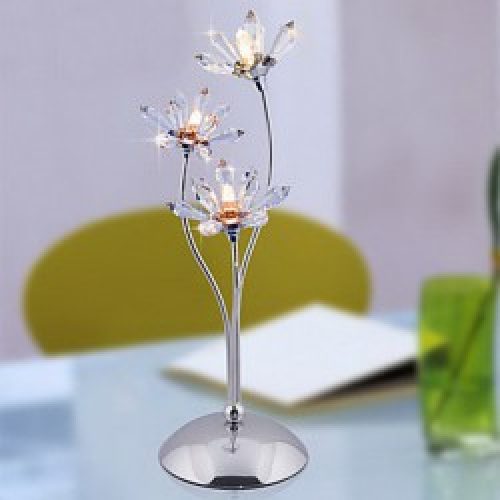 Lampe sous forme de petite fleurs en cristal