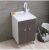 LAVABO 2 PORTES 50X50 AVEC CAISSON COULEUR COLOMBE FONCÉ