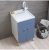 LAVABO 2 PORTES CM 50X50 BLEU PASTEL COMPLET