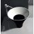 LAVABO A POSER DECO FLUTE WHITE BLACK MAT + DRAIN PLUG BLACK MAT – CRISTINA ONDYNA FL382313