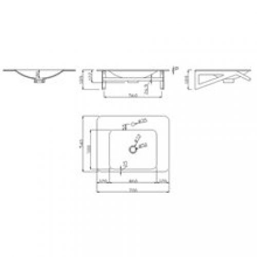 Lavabo avec support ergonomique Cloud Mediclinics