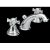 LAVABO CHAMBORD 3 TROUS CHROME/OR +Vidage – CRISTINA ONDYNA CH11339