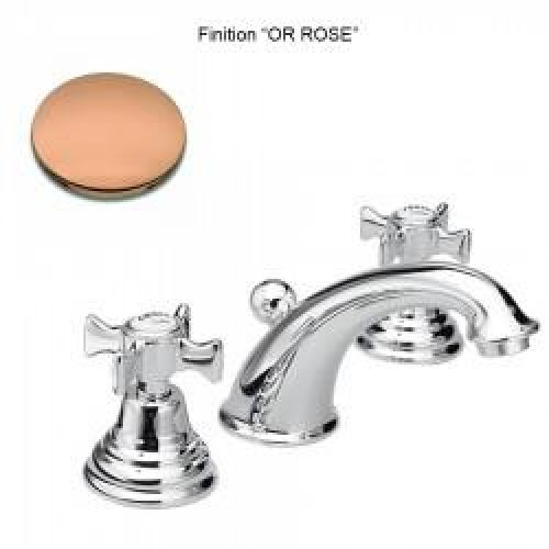 LAVABO CHAMBORD 3 TROUS OR ROSE + Vidage – CRISTINA ONDYNA CH11346