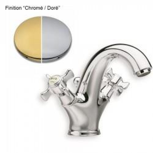 LAVABO CHAMBORD LARGE CHROME/OR + Vidage – CRISTINA ONDYNA CH21239