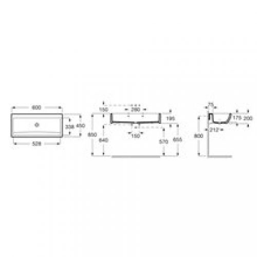 Lavabo collectif mural Access Roca