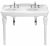 Lavabo Colonne Double Heritage Victoria avec 3 trous de robinetterie