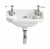 Lavabo Colonne Heritage Granley semi encastré avec 2 trous de robinetterie