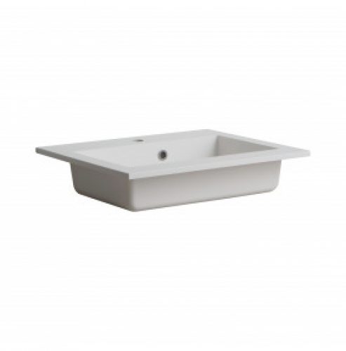LAVABO CONSOLE LATINA CM 60 EN RÉSINE DE MARBRE BLANC MAT