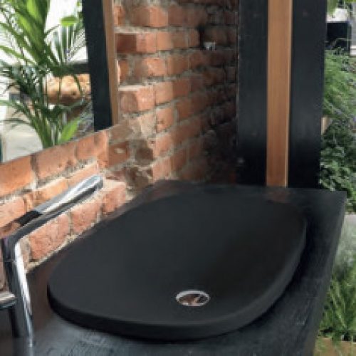 Lavabo céramique rectangle 60×40 cm à encastrer Blackmat – Ondyna WWL604513