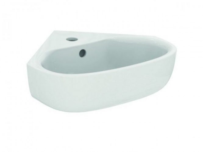 Lavabo d’Angle Ideal Standard CONNECT E 1 Trou 450x410mm Blanc