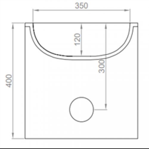 Lavabo demi-colonne Crono H40 Resigres