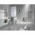 Lavabo demi-colonne graphite Hall 65x42cm Roca