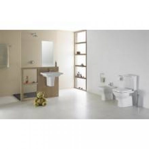Lavabo demi-colonne Street Square 55 x 45 cm