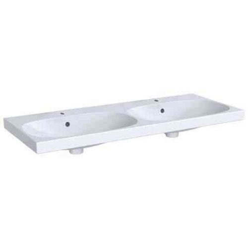 Lavabo Double Geberit Acanto Trop-Plein 1200x168x482mm Blanc