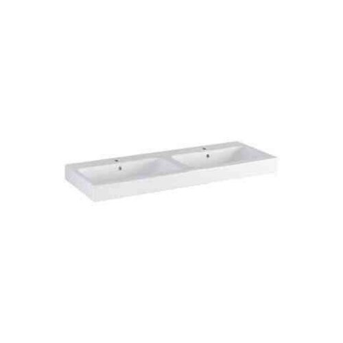 Lavabo Double Geberit iCon 2 Trous Trop-Plein 1200x160x485mm Blanc