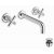 LAVABO EXECUTIVE MURAL  3 TROUS SAILLIE 225 CHROME + Vidage  – CRISTINA ONDYNA EV24151