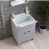 LAVABO GRIS PERLE DE 60 CM AVEC LAVABO LAVE-MAINS