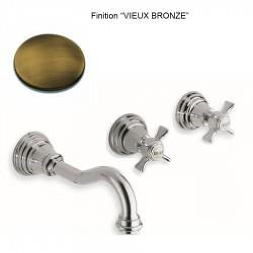 LAVABO MELANGEUR MURAL CHAMBORD S/MECANISME A/V UP&DOWN VIEUX BRONZE – CRISTINA ONDYNA CH24292