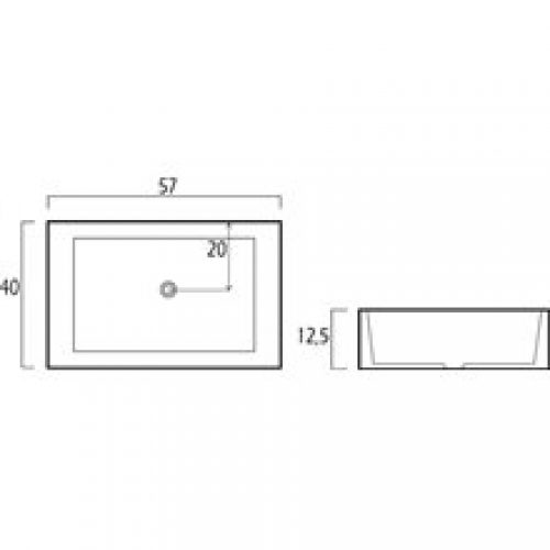 Lavabo mural ou à poser 56 profondeur réduite GME