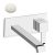 LAVABO MURAL QUADRI AVEC PLAQUE SAILLIE 22.5 CM WHITE MAT  EX QM278 – CRISTINA ONDYNA QM25824