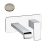 LAVABO MURAL QUADRI S AVEC PLAQUE SAILLIE 18 CM METAL BRILLA EX QS266 – CRISTINA ONDYNA QS25680