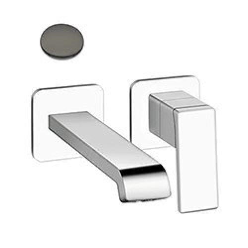 LAVABO MURAL REGULAR QUADRI S 2 TROUS BEC 18 CM CHROME NOIR EX QS267 – CRISTINA ONDYNA QS25772