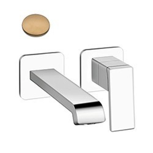 LAVABO MURAL REGULAR QUADRI S 2 TROUS BEC 18 CM OR ROSE BROS EX QS267 – CRISTINA ONDYNA QS25734